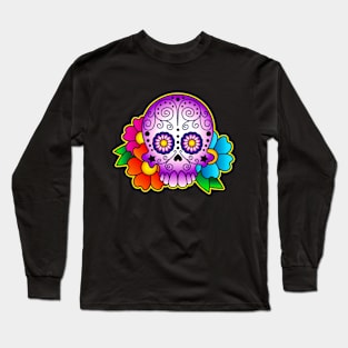 Sugar Skull Swirl Long Sleeve T-Shirt